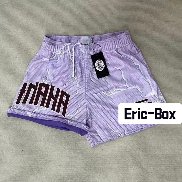 Lightning Light Purple Mesh Shorts