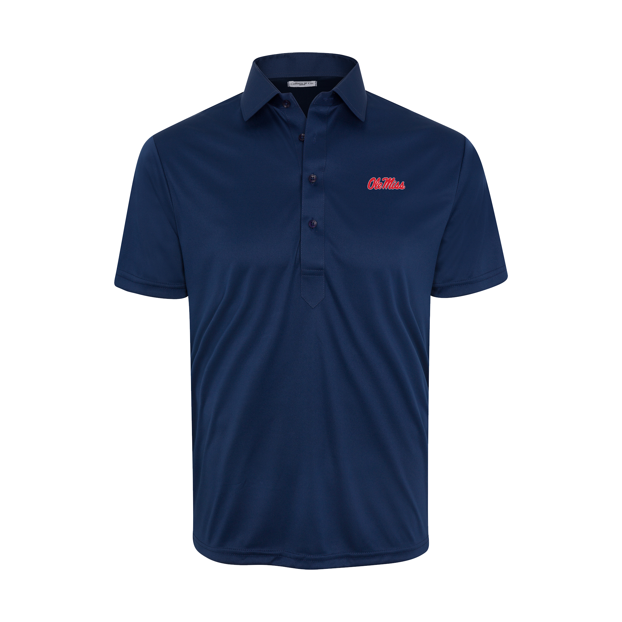 Ole Miss Semi-Spread Collar Polo Navy