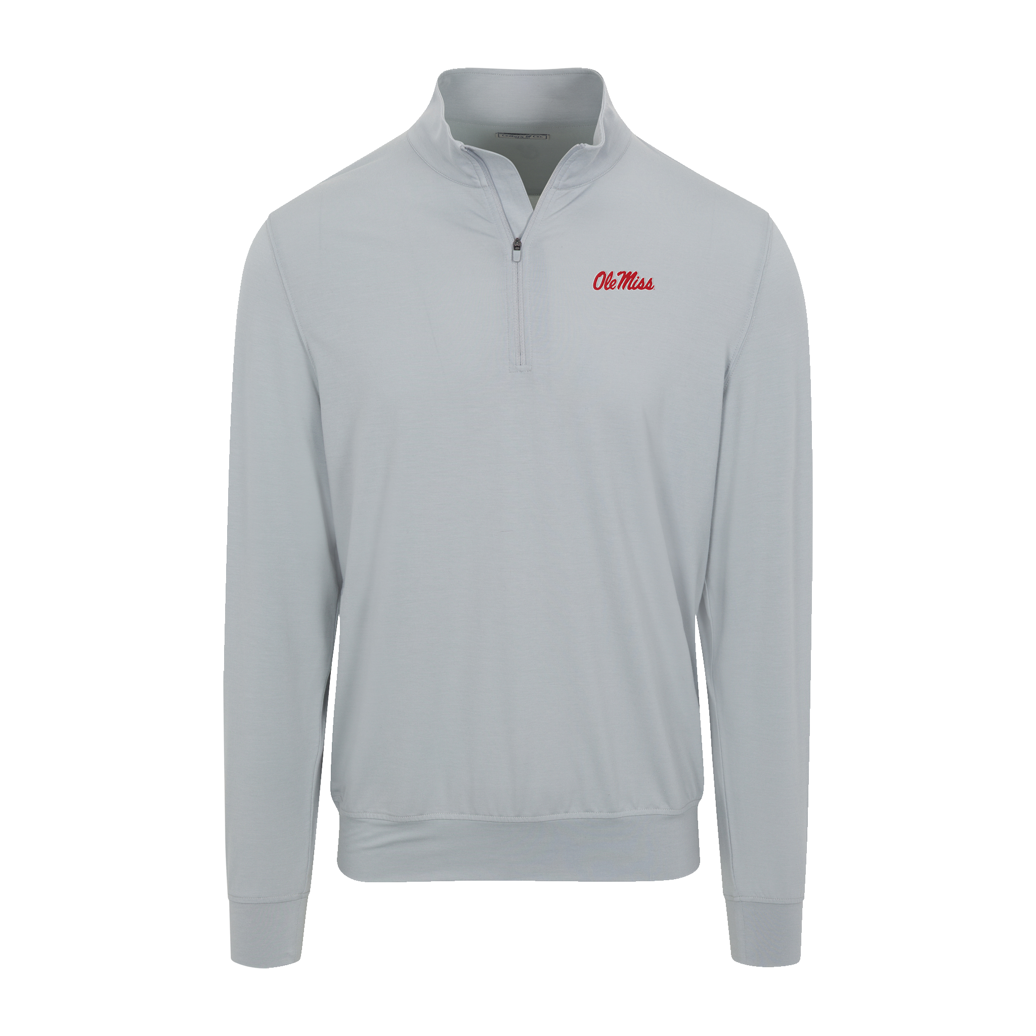 Ole Miss Velocity Performance Quarter Zip Light Grey