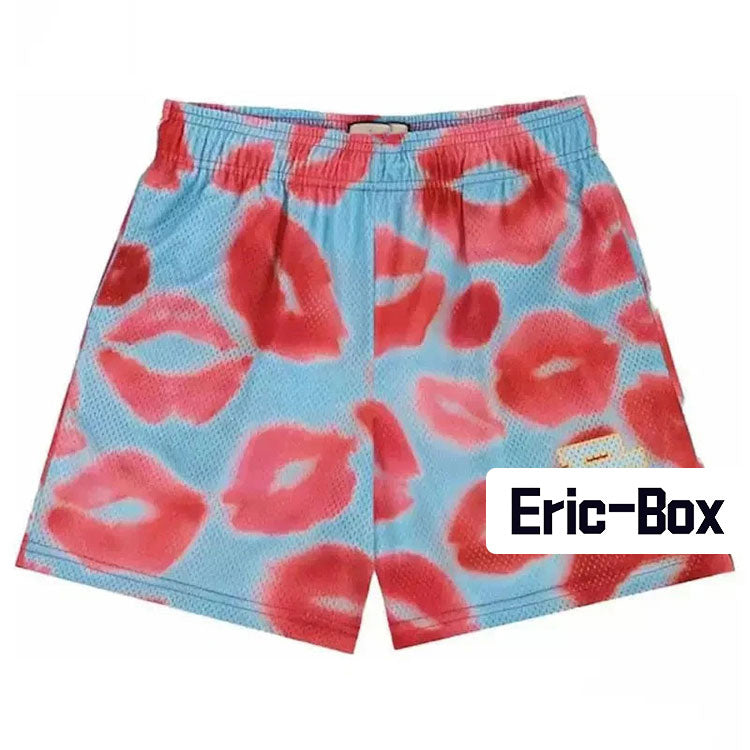 Kiss Lipstick Mesh Shorts