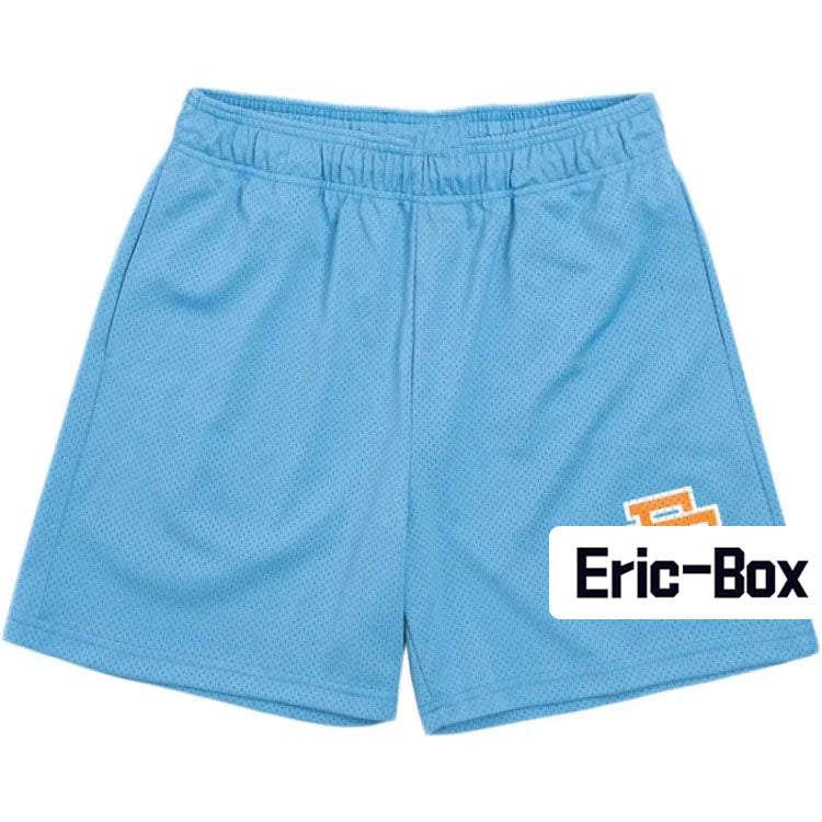 Light Blue Basic Mesh Shorts