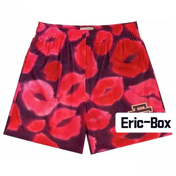 Kiss Lipstick Mesh Shorts